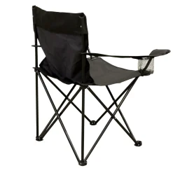 Campingstoel<Stoel opvouwb Ferro zwart