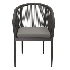 Bois le Duc Tuinstoelen<Stoel stapel Maggio antraciet met kussen