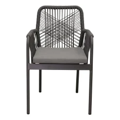 Bois le Duc Tuinstoelen<Stoel Stapel Marone antraciet met kussen