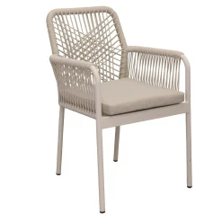 Bois le Duc Tuinstoelen<Stoel stapel Marone crème met kussen