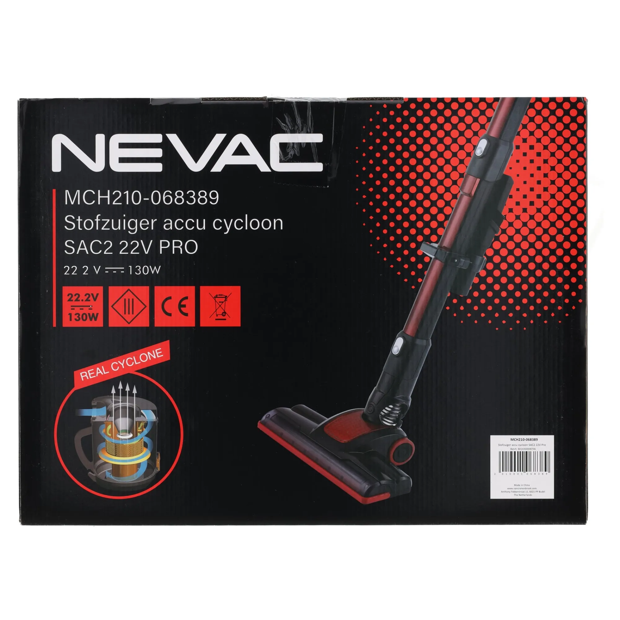 Nevac Stofzuigen<Stofzuiger accu cycloon SAC2 22V Pro