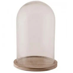 Natural Collections Woondecoratie|Kunstplanten En Kunstbloemen<Stolp glas met voet 17 x 25 cm