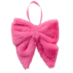 Boltze home Kerstdecoratie<Strik Bowy fluffy roze 17x20cm