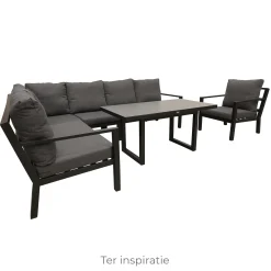 Bois le Duc Tuintafels|Loungesets<Tafel Brozzi hoog 140x75cm zwart