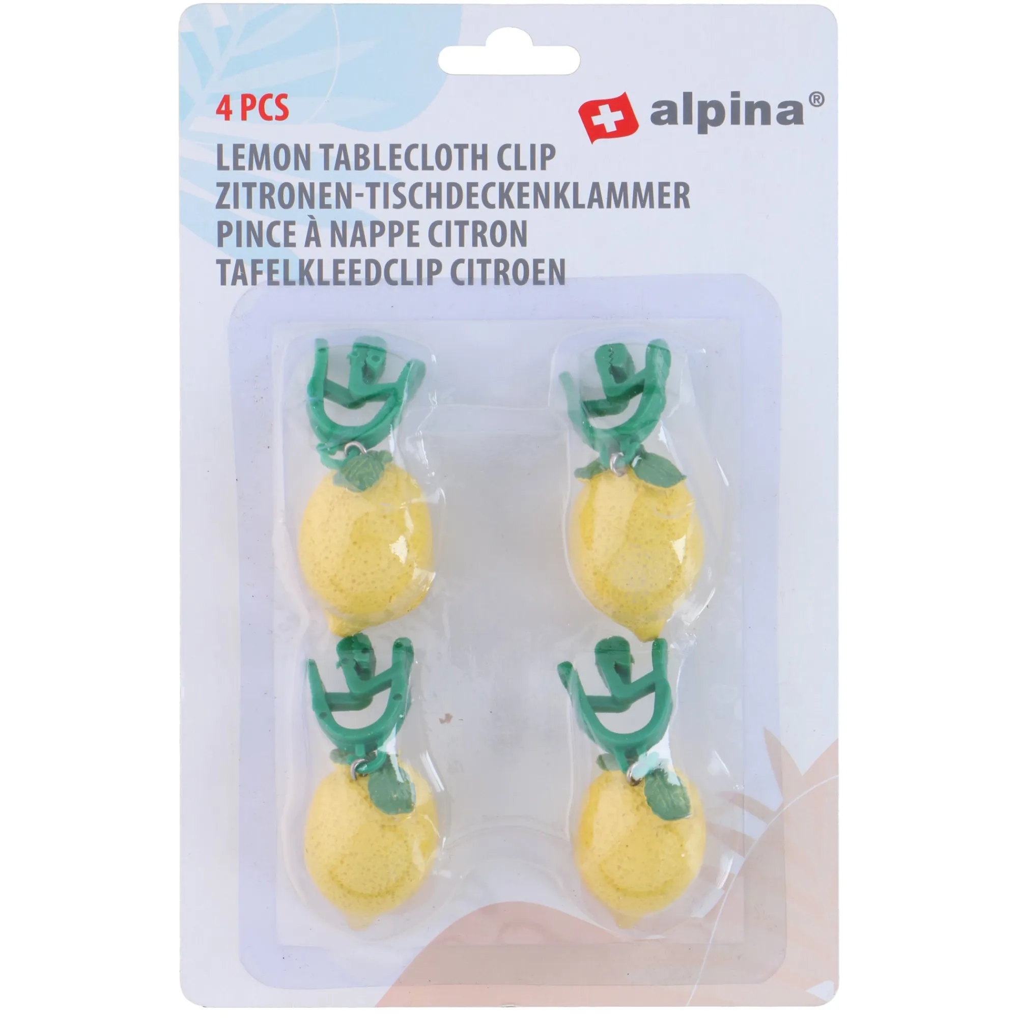Alpina Koken & Tafelen<Tafelkleedclips citroen 4st