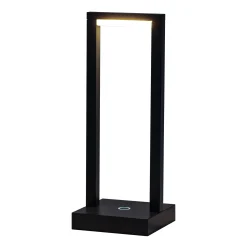 Diamant Binnenverlichting<Tafellamp Fiorana LED oplaadbaar zwart