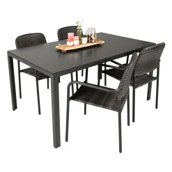 Bois le Duc Tuintafels<Tafel Lancio 150x90 cm Antraciet