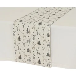 Decoris Kerstdecoratie<Tafelloper 150 x 30 cm zand