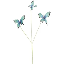 Mica Decorations Kunstplanten En Kunstbloemen<Tak vlinder blauw 75 cm