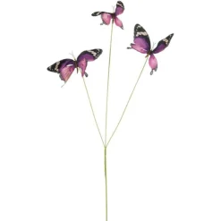 Mica Decorations Kunstplanten En Kunstbloemen<Tak vlinder paars 75 cm