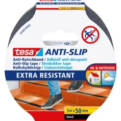 Tesa Bouw<Tape anti slip 50mmx5M zwart