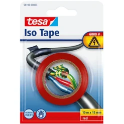 Tesa Bouw<Tape elektrisch isolatie rood 10M