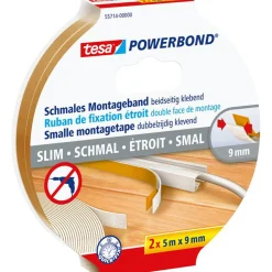 Tesa Bouw<Tape montage smal 9mmx5M 2st
