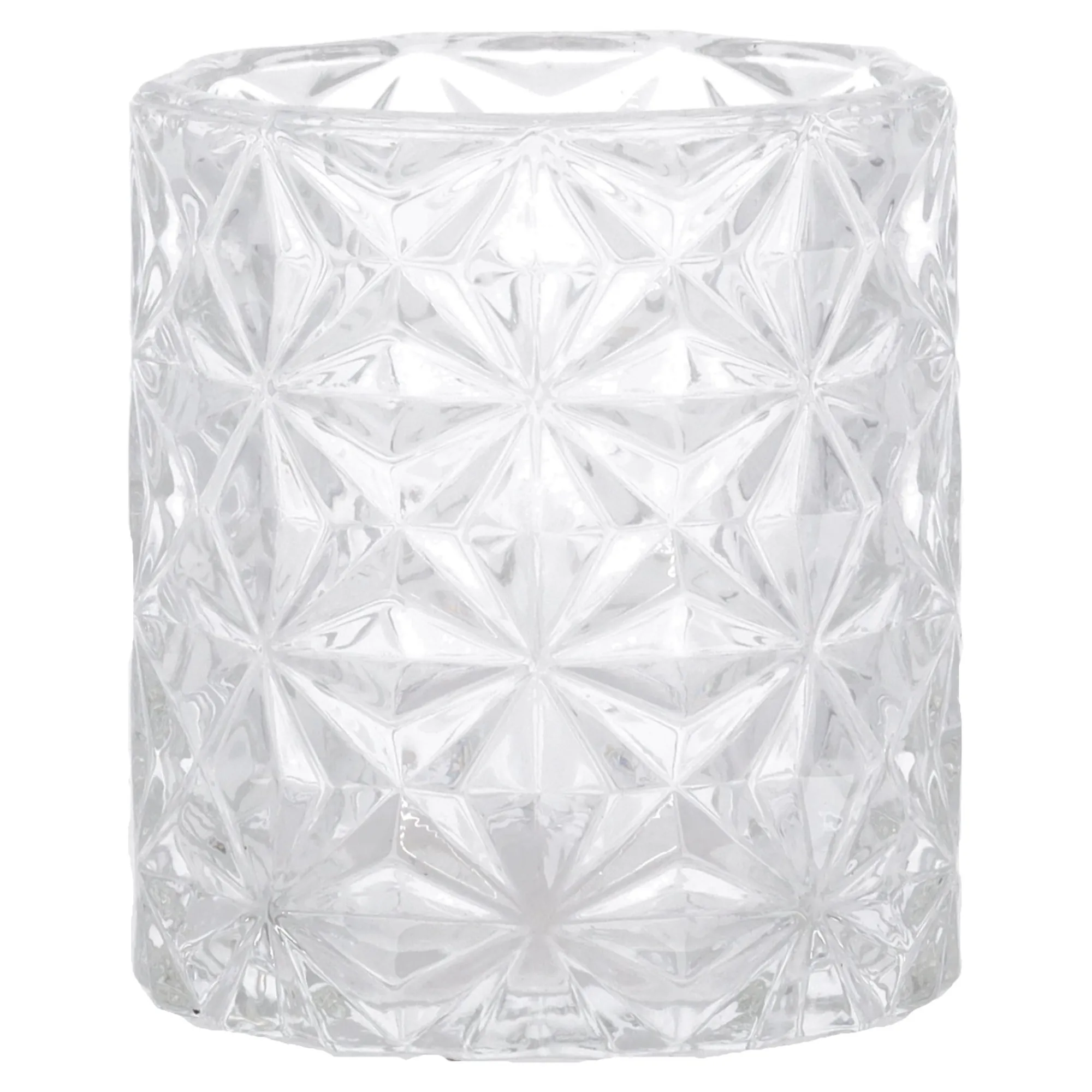 Kaarsen<Theelichthouder glas 8 cm transparant