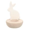 Van Cranenbroek Pasen|Kaarsen<Theelichthouder konijn wit 12cm