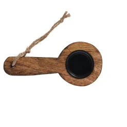O'malley Kaarsen<Theelichthouder lepel hout 25 cm