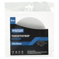Westham Woondecoratie<Tochtstrip zelfklevend schuim 20 x 6 mm