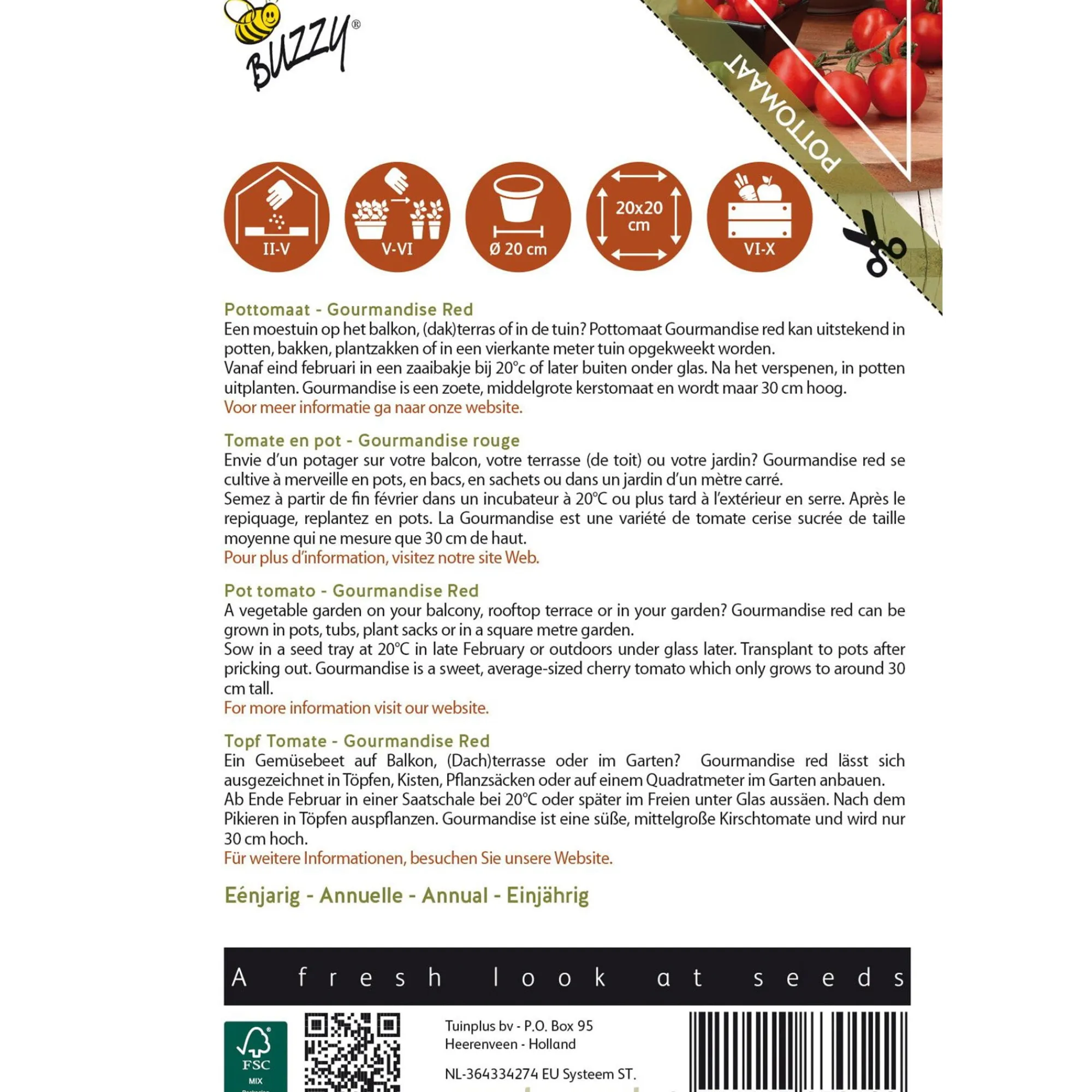 Buzzy Moestuin<Tomaat Gourmandise red