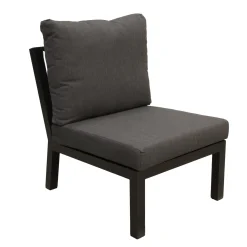 Bois le Duc Loungesets<tussenstuk Brozzi zwart + kussens