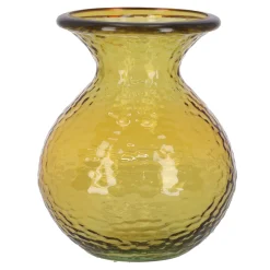 Natural Collections Vazen En Potten<Vaas glas recycle 18 cm geel