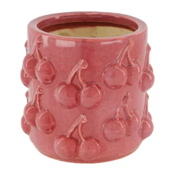 Natural Collections Vazen En Potten<Vaas kers rood 16 x 15 cm