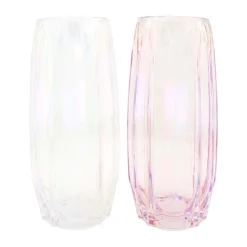 Natural Collections Vazen En Potten<Vaas luster glas 12 x 12 x 28 cm