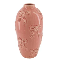 Natural Collections Vazen En Potten<Vaas strik roze 17 x 35 cm