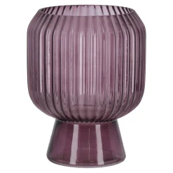 Vazen En Potten<Vaas van glas, 19 cm roze, 2 assorti