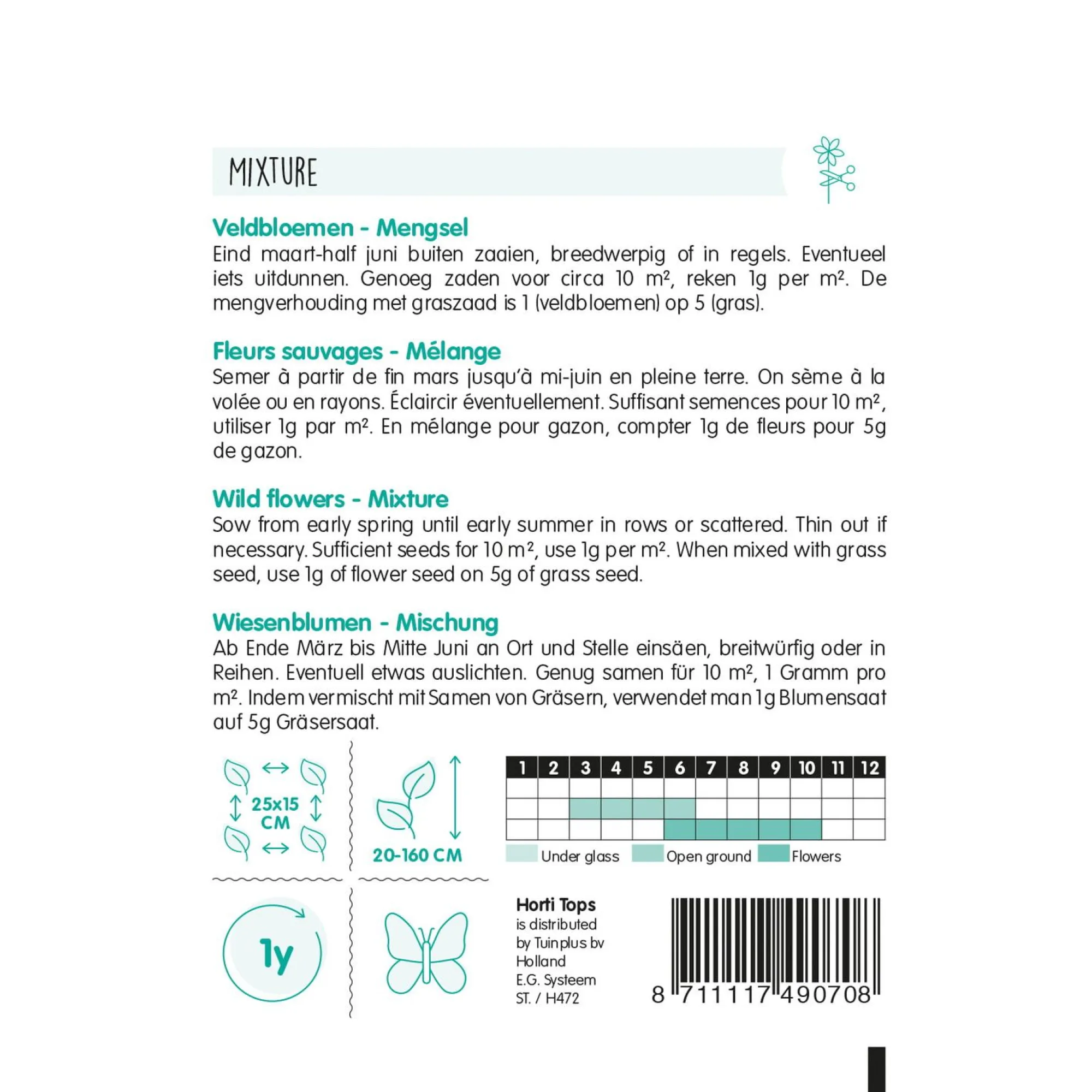 Horti Tops Moestuin<Veldbloemenmengsel 10g