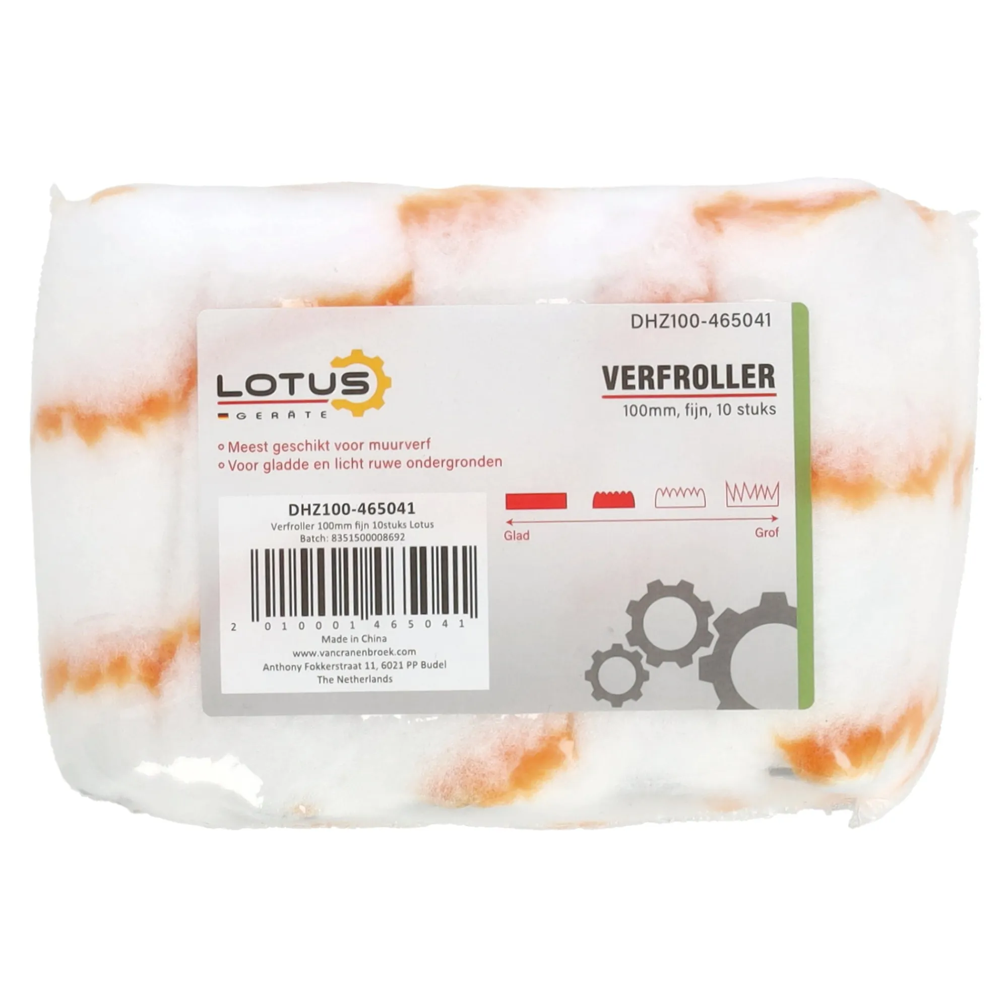 Lotus Verfspullen<Verfroller fijn 100 mm 10st.