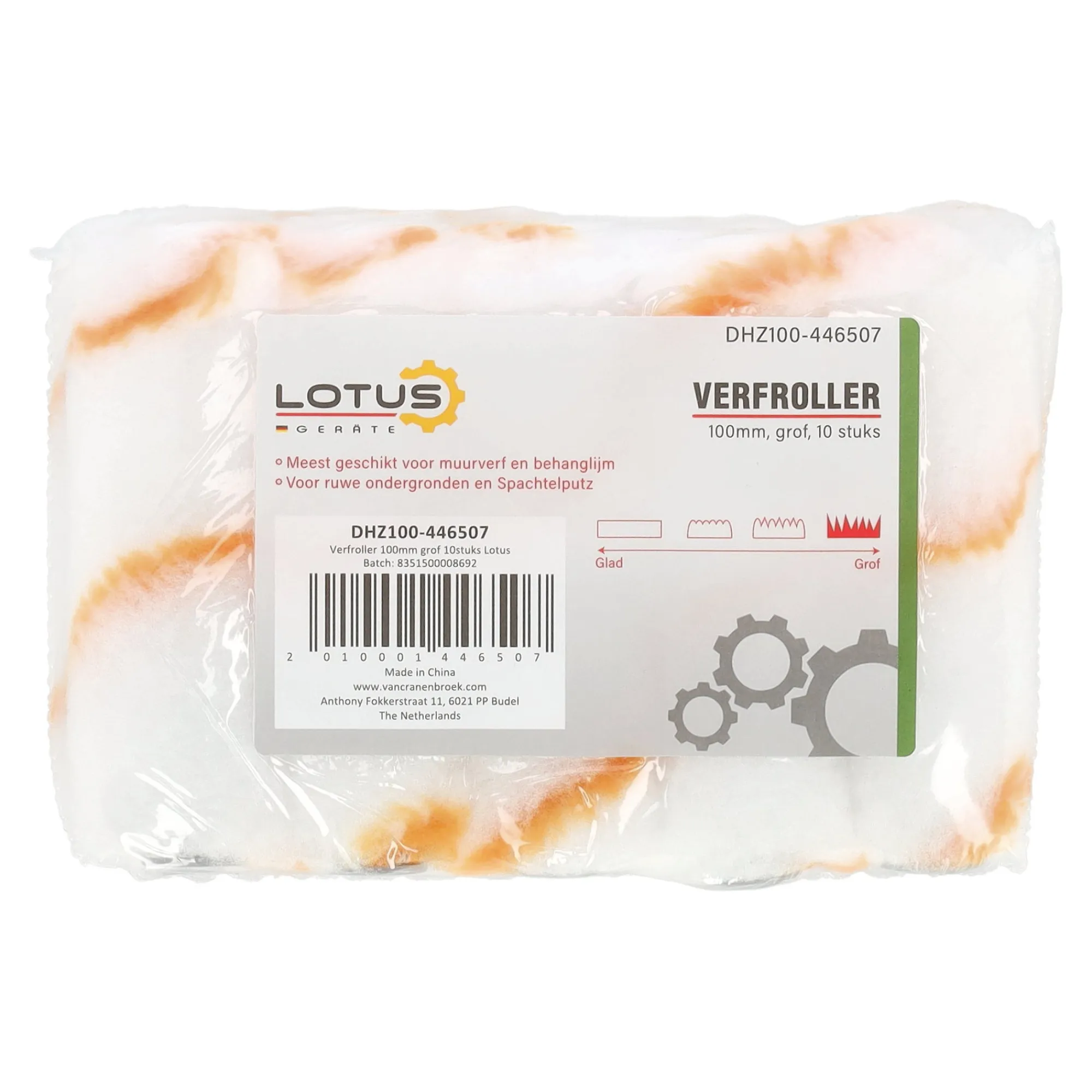 Lotus Verfspullen<Verfroller grof 100 mm 10st.