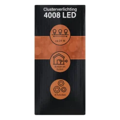 O'malley Kerstverlichting<Verlichting cluster 4008 LED classic gold