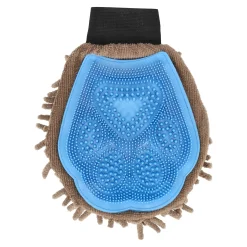 Friendly Pet Hondenverzorging<Verzorginshandschoen absorb Flava taupe/blauwe FP