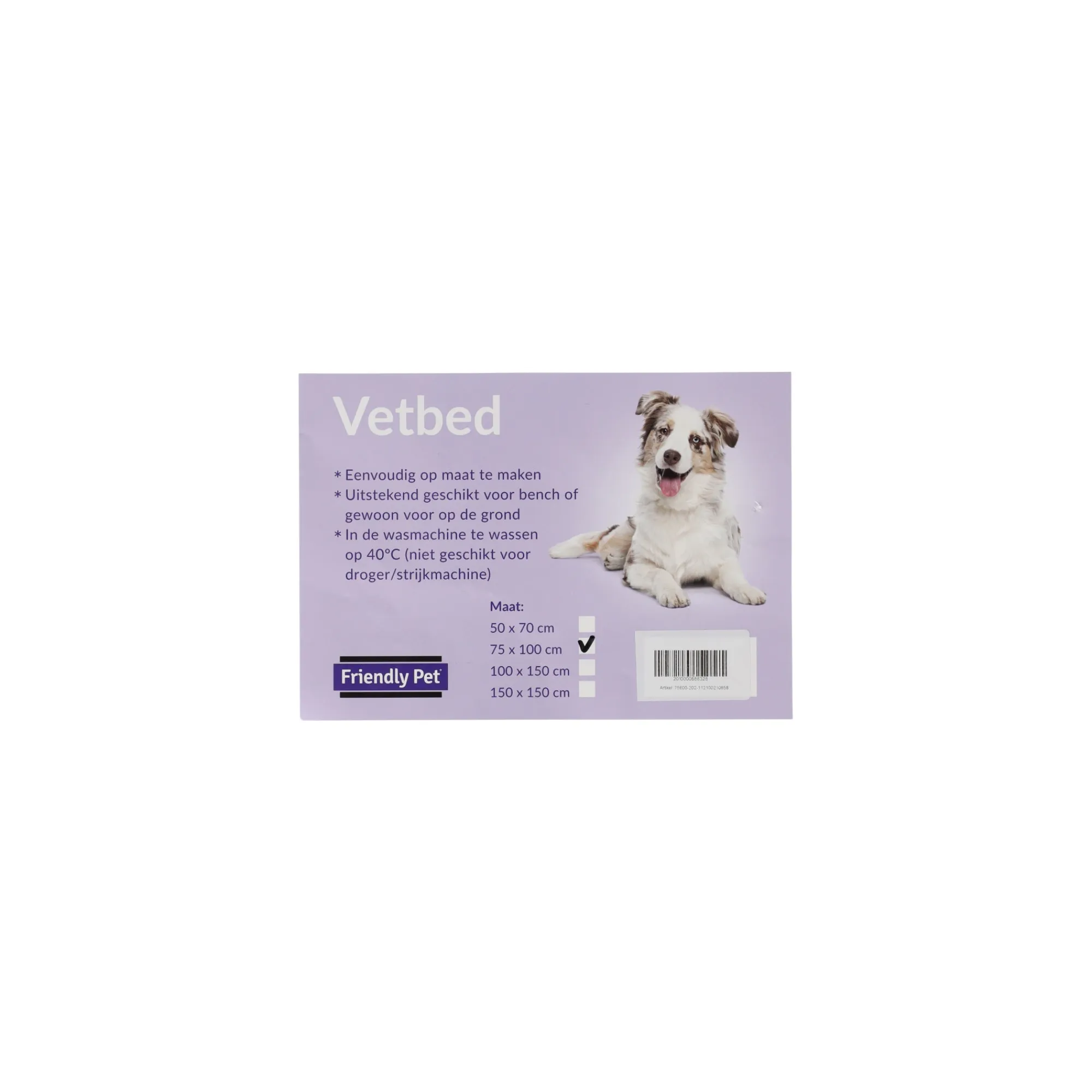 Friendly Pet Hondenmand<Vetbed 75x100cm grijs FP
