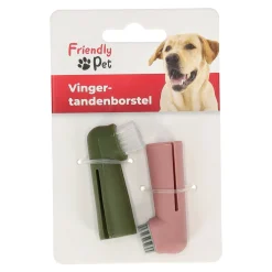 Friendly Pet Hondenverzorging<Vingertandenborstel Dentes roze/groen