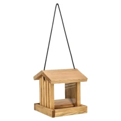 Vogelhuisjes<Voederhuis hang 18cm naturel