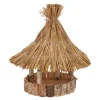Vogelhuisjes<Voederhuis staand botvink stro