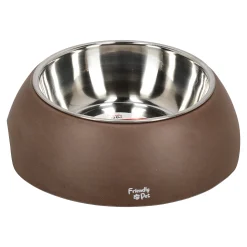 Friendly Pet Drink- En Voerbak Hond<Voerbak bamboo olijf 350ml