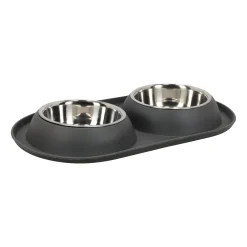 Friendly Pet Drink- En Voerbak Hond<Voerbak duo rond Grafa 2x500ml d.grijs FP