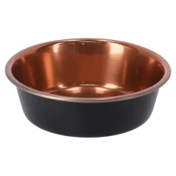 Friendly Pet Drink- En Voerbak Hond<Voerbak Ezra rvs zwart/koper D11,8cm 300ml FP