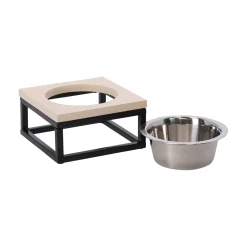 Friendly Pet Drink- En Voerbak Hond<Voerbak metal enkel 15x15x8cm
