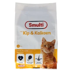 Smulti Kattenvoer<Voer kat adult kip-kalkoen 3 kg