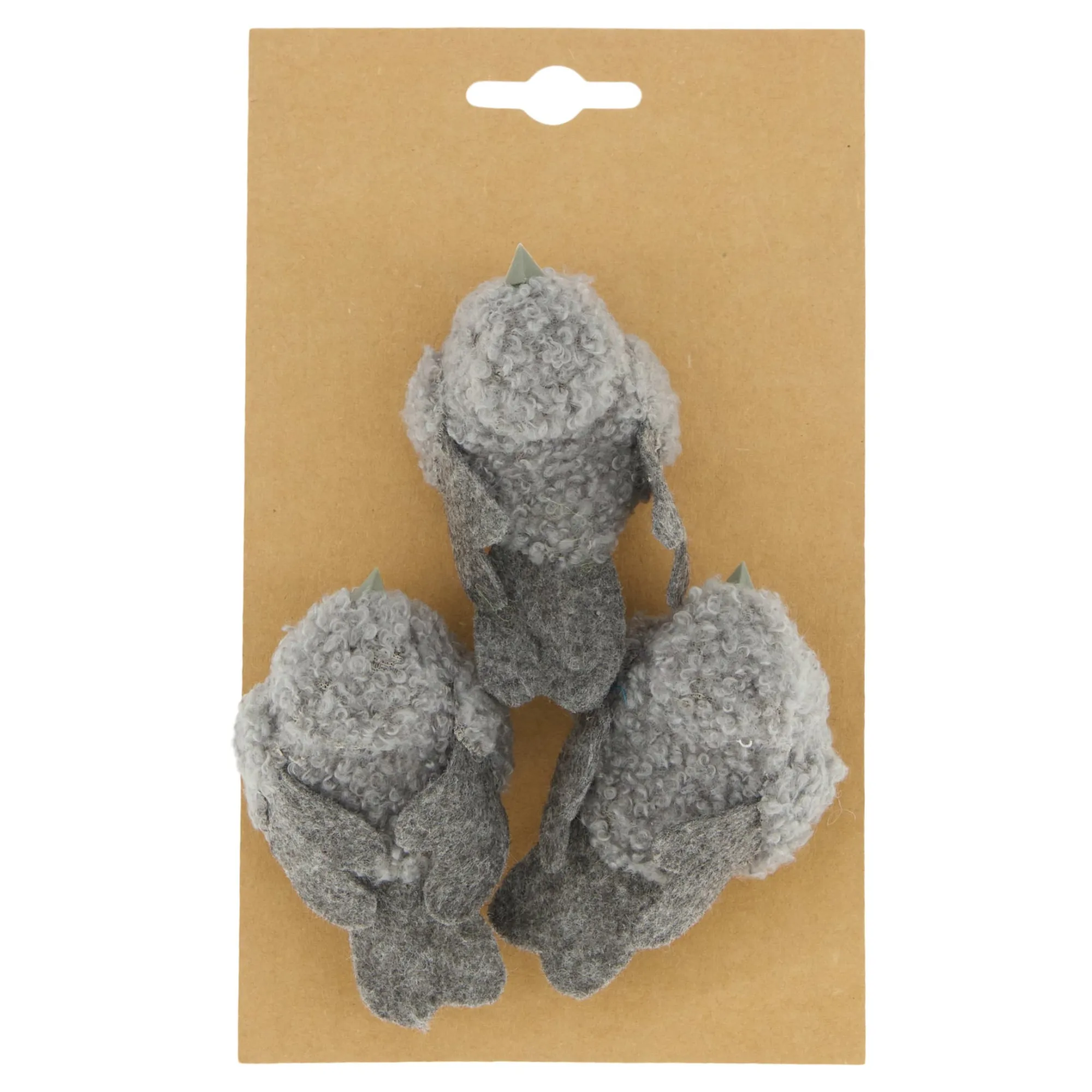 Natural Collections Woondecoratie<Vogel op clip grijs 3st