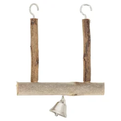 Friendly Pet Vogelspeelgoed<Vogel schommel+bel hout 15cm