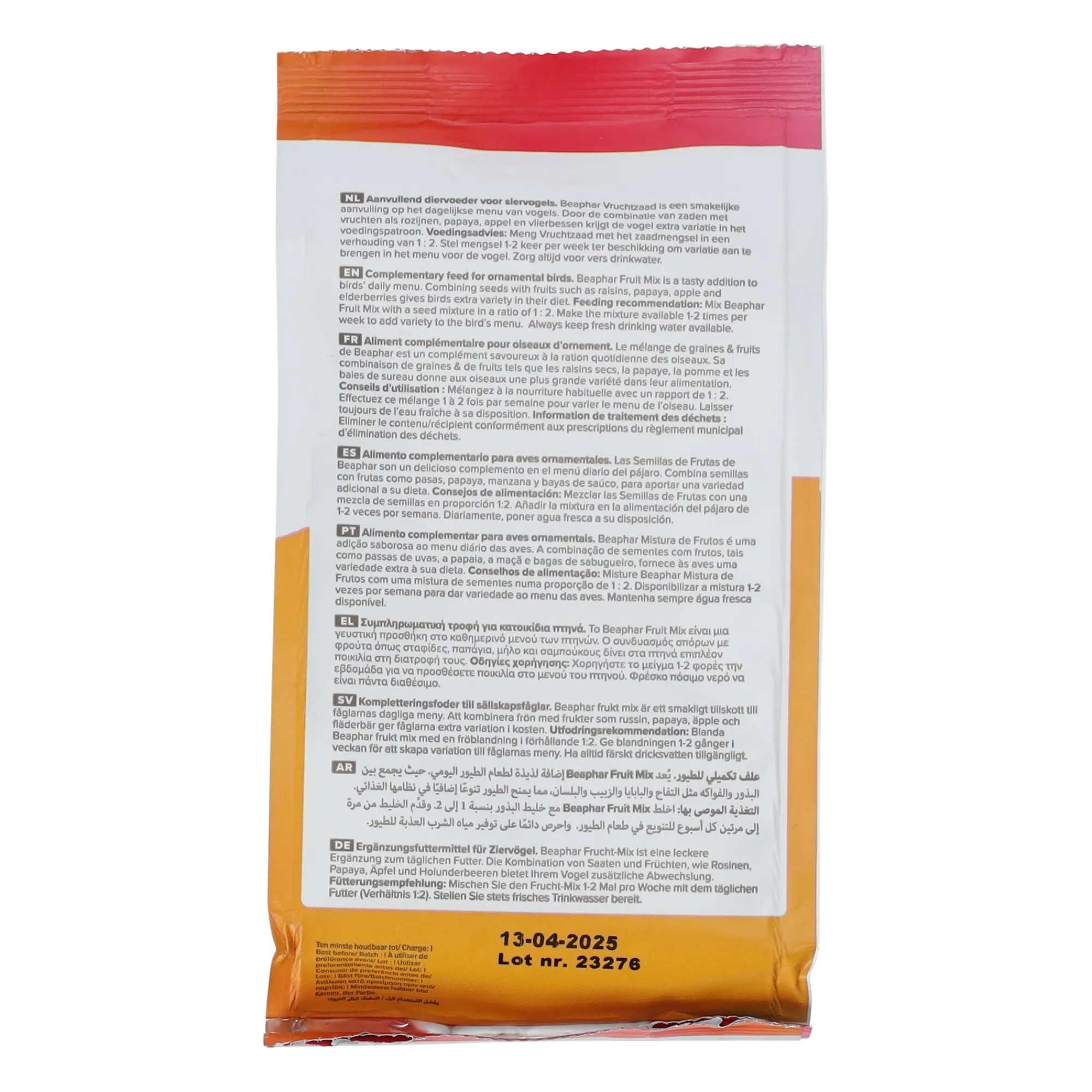 Beaphar Vogelvoer<Vruchtzaad 150gr
