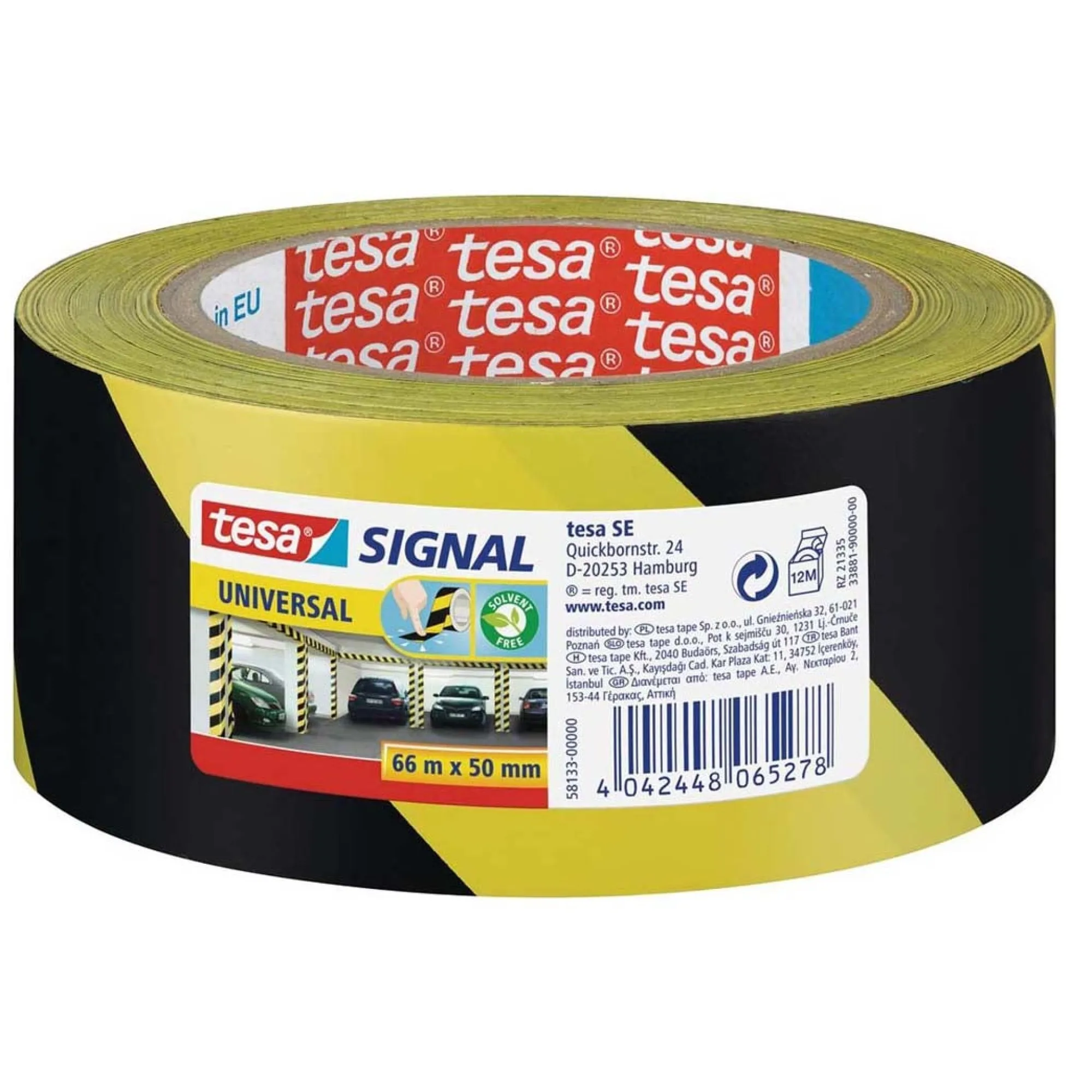 Tesa Bouw<Waarsschuwingstape geel 50mmx66M