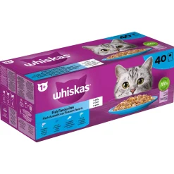 Whiskas Kattenvoer<1+ natvoer vis 40 stuks
