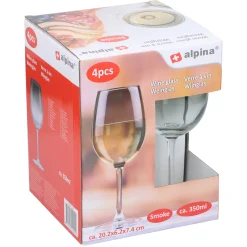 Alpina Koken & Tafelen<Wijnglas smoke 350ml 4st