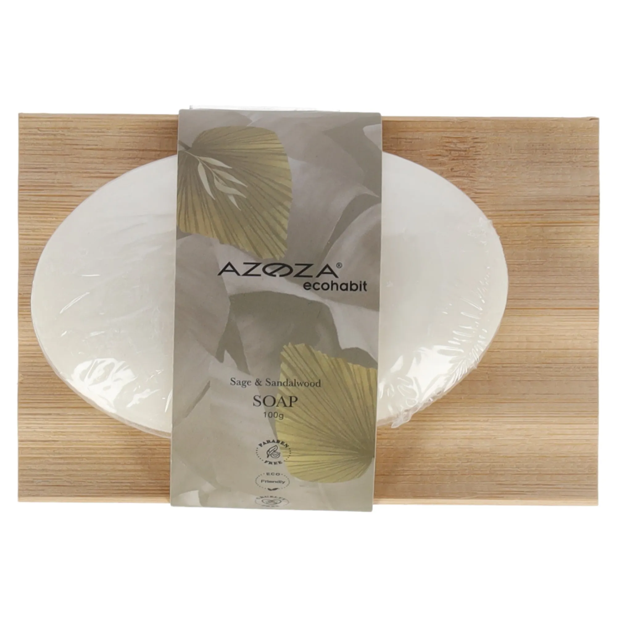 Azoza Badkameraccessoires<Zeep met bamboe houder 100 gram Eco Habit