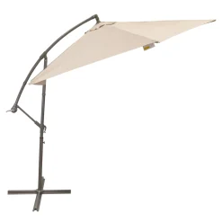 Bois le Duc Parasol<Zweefparasol Segni grijs/zand 3 meter